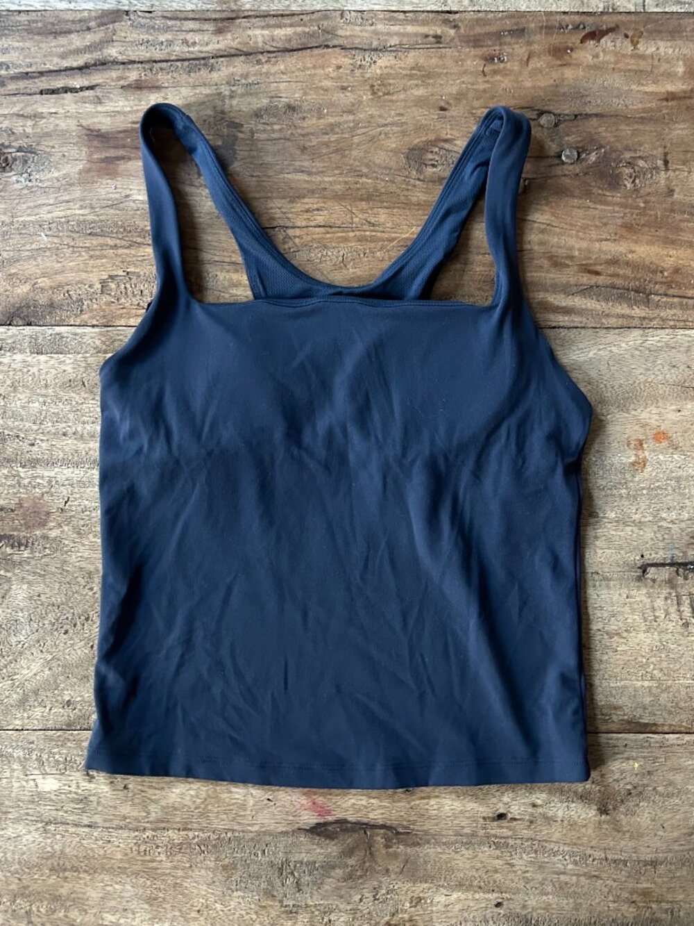 All In Motion Womens Athletic Top Navy Lined Bra Fitted Racerback Activewear MED